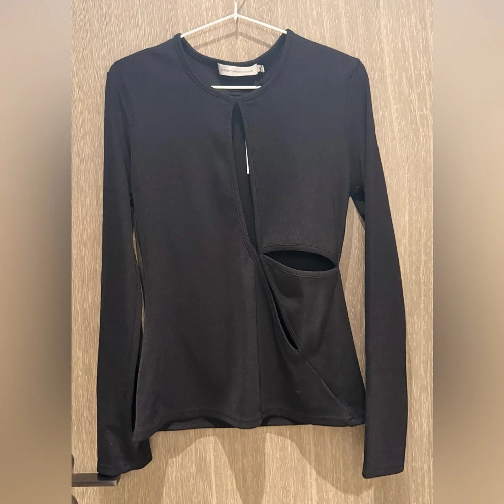 Christopher Esber Anglaise Long Sleeve Top Black - Picture 4 of 11